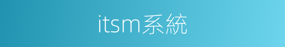 itsm系統的同義詞