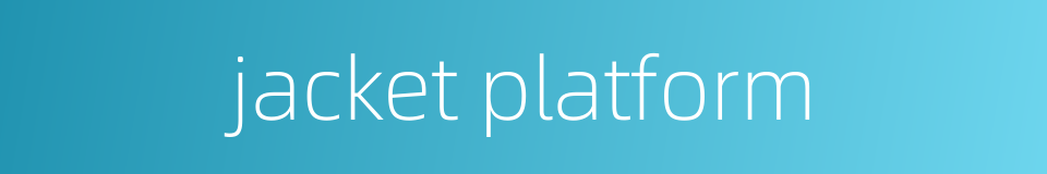 jacket platform的同义词
