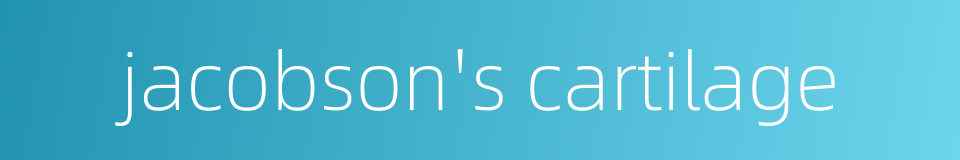 jacobson's cartilage的同义词