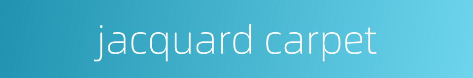 jacquard carpet的同义词
