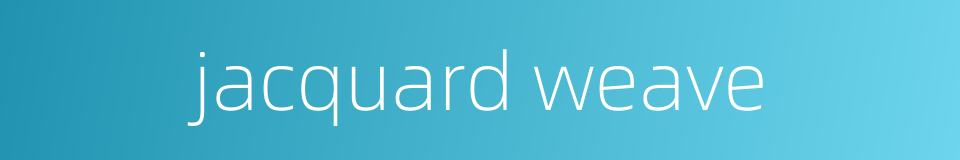 jacquard weave的同义词