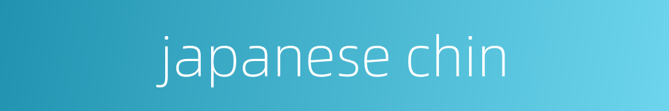japanese chin的同义词