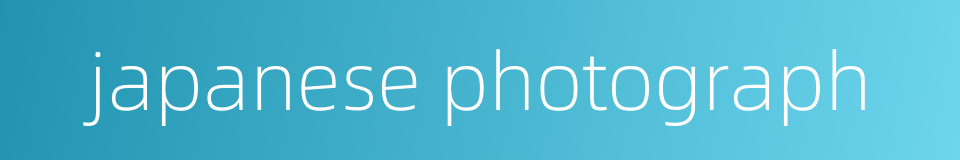 japanese photograph的同义词