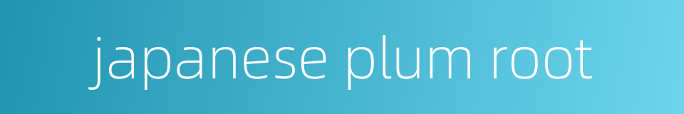 japanese plum root的同义词
