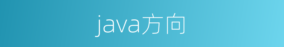 java方向的同义词