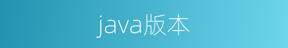 java版本的同义词