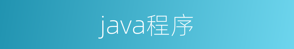 java程序的同义词