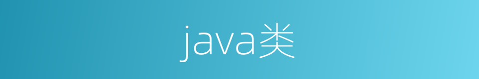 java类的同义词