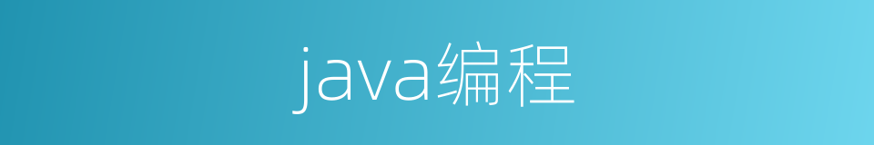 java编程的同义词