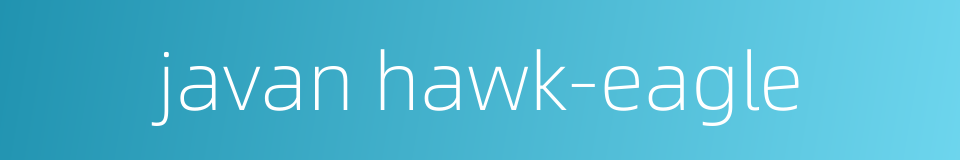 javan hawk-eagle的同义词