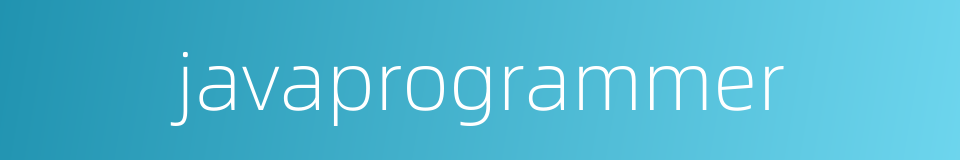 javaprogrammer的同义词