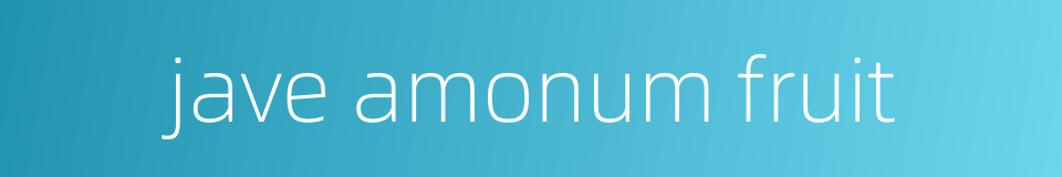 jave amonum fruit的同义词