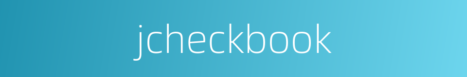 jcheckbook的同义词