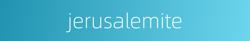 jerusalemite的同义词