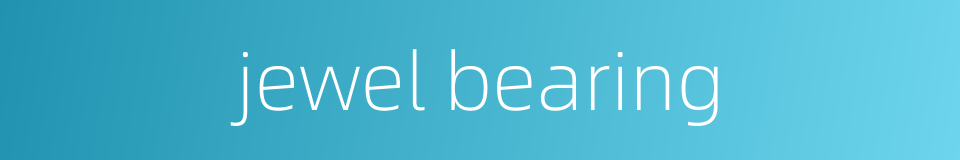 jewel bearing的同义词