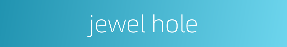 jewel hole的同义词