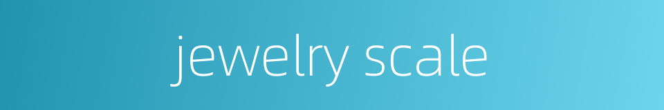 jewelry scale的同义词