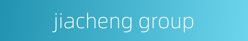 jiacheng group的同义词
