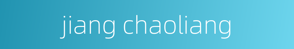 jiang chaoliang的同义词