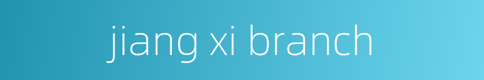 jiang xi branch的同义词