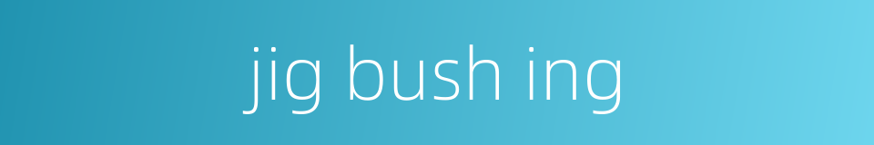 jig bush ing的同义词