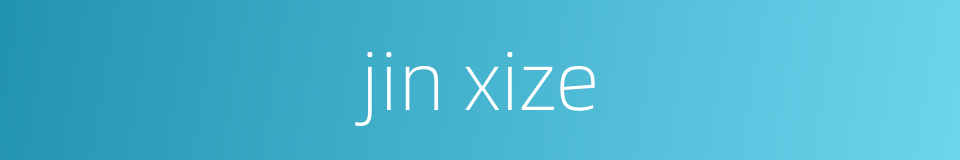 jin xize的同义词