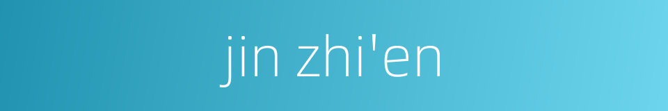 jin zhi'en的同义词
