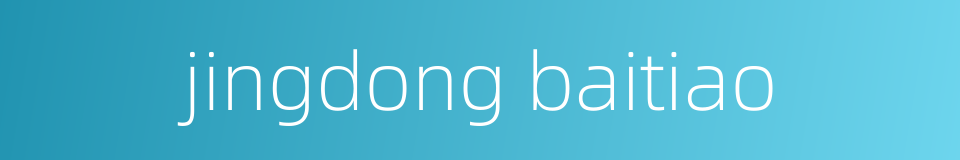 jingdong baitiao的同义词