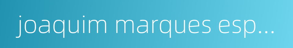joaquim marques esparteiro的同义词