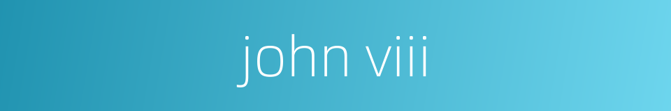 john viii的同义词