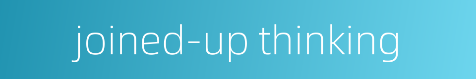 joined-up thinking的同义词