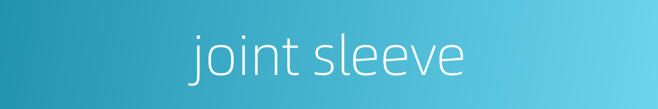 joint sleeve的同义词