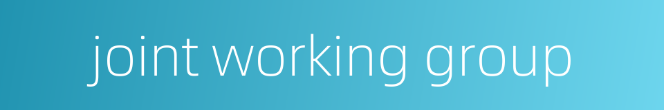 joint working group的同义词