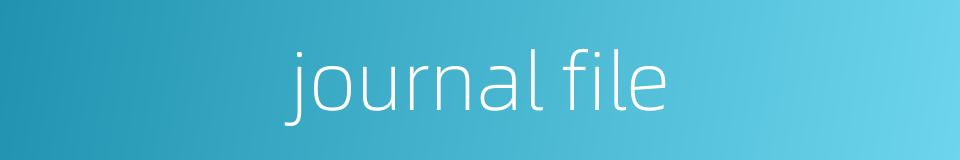 journal file的同义词