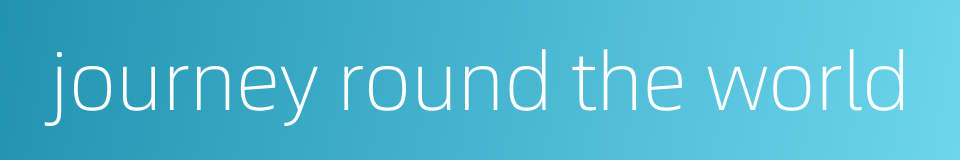 journey round the world的同义词