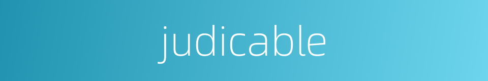 judicable的同义词