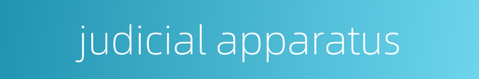 judicial apparatus的同义词