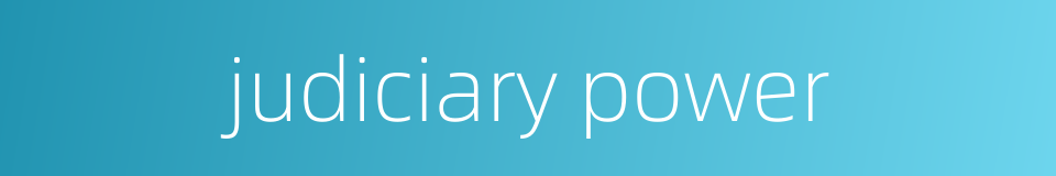 judiciary power的同义词