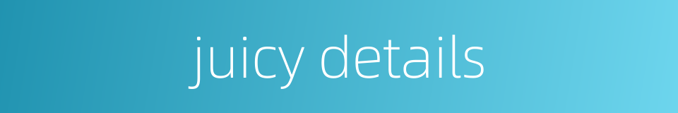 juicy details的同义词