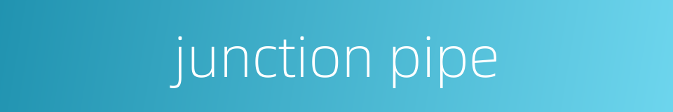 junction pipe的同义词
