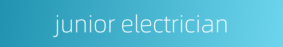 junior electrician的同义词