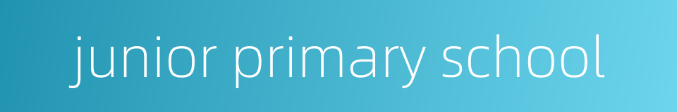 junior primary school的同义词