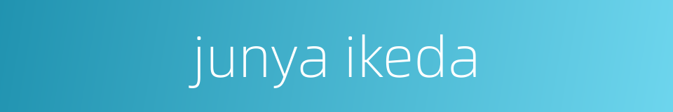 junya ikeda的同义词
