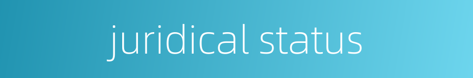 juridical status的同义词