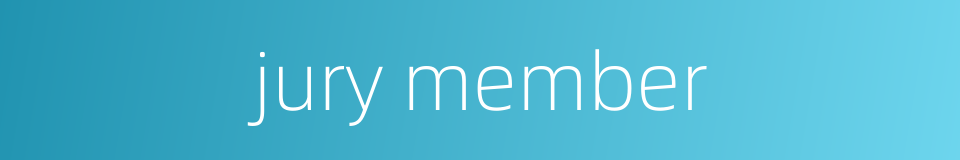jury member的同义词