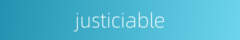 justiciable的同义词