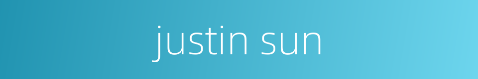 justin sun的同义词