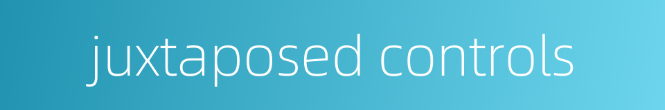 juxtaposed controls的同义词