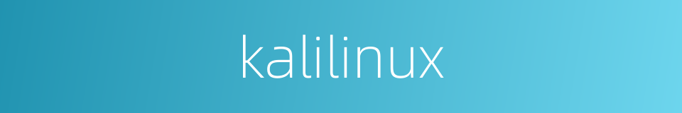 kalilinux的同义词