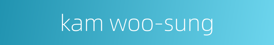 kam woo-sung的同义词